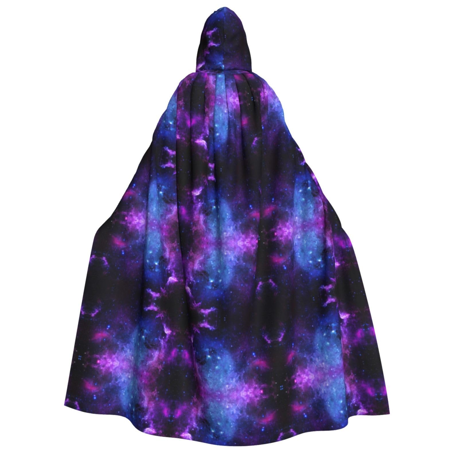 WURTON Universe Galaxy Star Space Print Unisex Kapuzenumhang Kostüm Damen Herren Vampir Halloween Cosplay Karneval Mottoparty