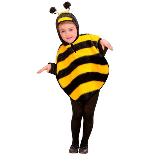 "PLUSH BEE" (hooded poncho) - (110 cm / 3-4 Years)