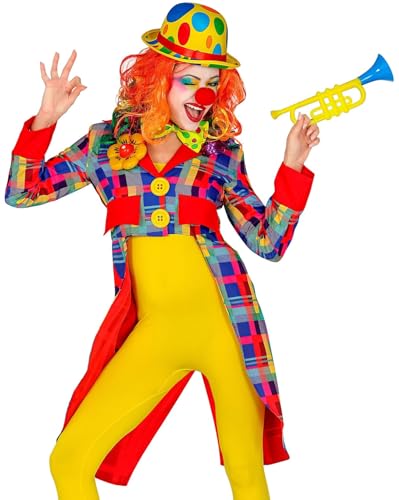 Widmann - Kostüm Clown, Frack, für Damen, Zirkus, Karneval, Mottoparty