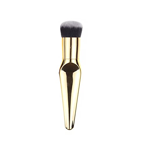 Aqxyxsw Gute Qualität Single Makeup Brush Sliver Gold Powder Foundation Blush Lidschatten Make-up-Pinsel lingli(Color:Gold)