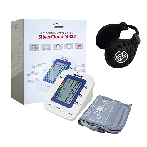 SilverCloud MB23 elektronisches Arm-Blutdruckmessgerät und Geschenkkopfhörer für den Sommer