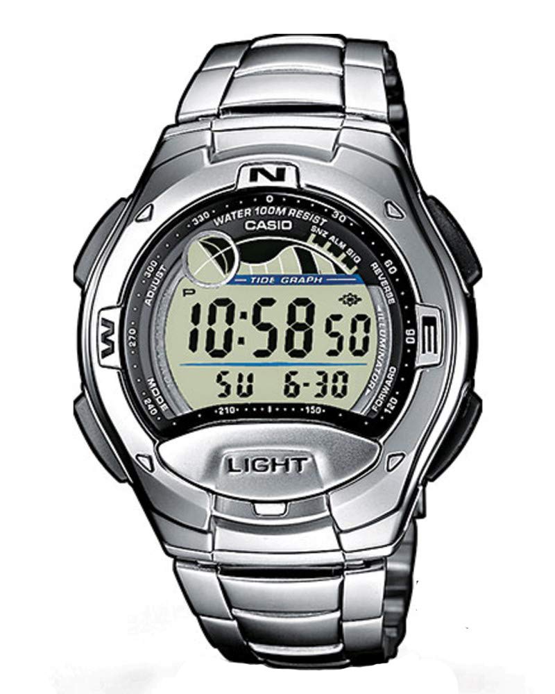 Casio HerrenArmbanduhr Digital Quarz Edelstahl W-753D-1AVES