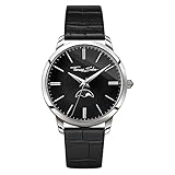 THOMAS SABO Unisex Erwachsene Mondphase Quarz Uhr mit Leder Armband WA0325-218-203-42 mm