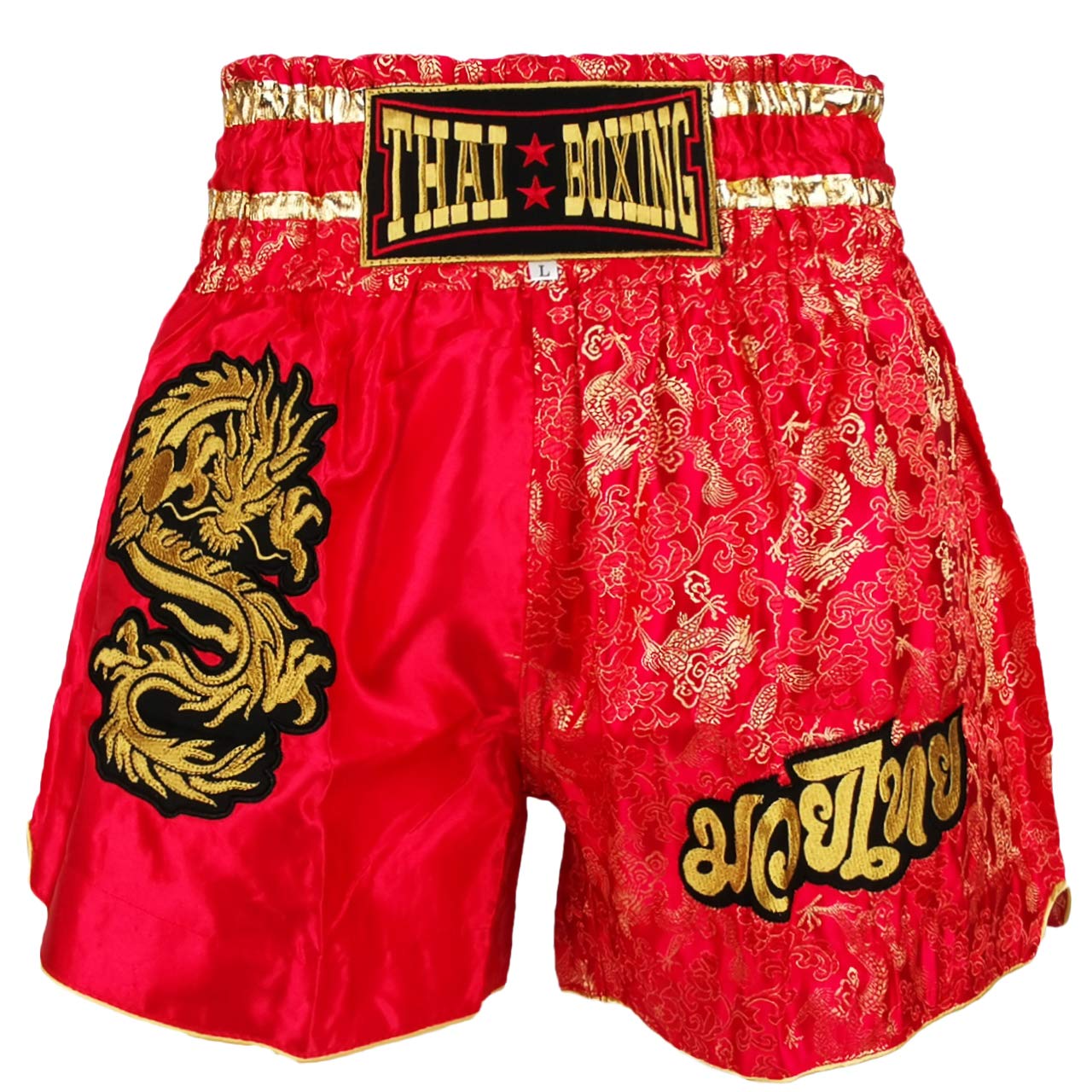 Kurop Boxen Muay Thai Shorts Trunks MMA Kampfsport Kickboxen Kampfsport Bekleidung - Rot - X-Groß