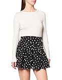 Love Moschino Damen Printed in All-Over Mini Hearts Skirt, F.Nero-SCRI.BCO, 40 EU