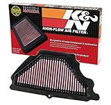 K&N KA-6007 Motorrad Tauschluftfilter, Rot