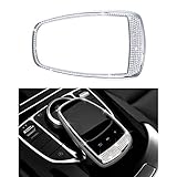 Mercedes-Zubehörteile Benz Teile Trim Touchpad BEFEHL Bildschirm Zentrale Multimedia-Bedienelemente Kappen Bezüge Innenblenden Dekorationen W204 X204 W166 X166 C Klasse GLK AMG Bling Kristall (Silber)