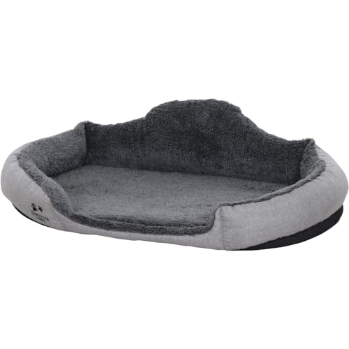 Siena Home ARIMA Hundekorb Silber XL Bezug aus 100% Polypropylen, Dessin 200, Farbe Silber