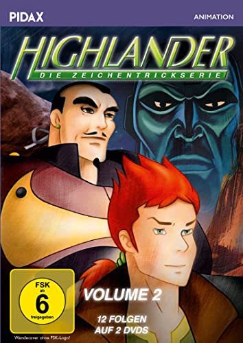 Highlander - Die Zeichentrickserie, Vol. 2 / Weitere 12 Folgen der kultigen Abenteuerserie (Pidax Animation) [3 DVDs]