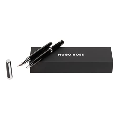 Hugo Boss Sitfte-Set Gear Icon Black (Kugelschreiber und Füllfederhalter | Geschenkbox