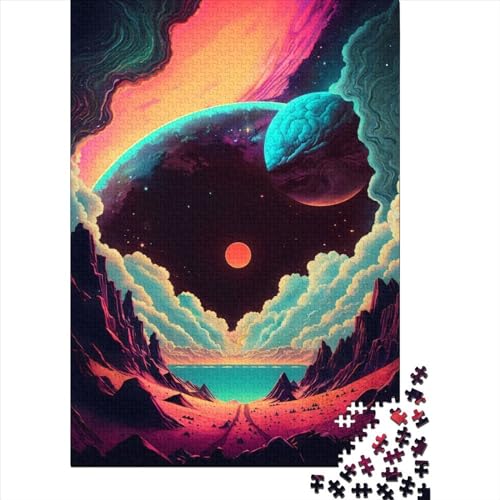 1000 Teile für Erwachsene Schwierige Puzzles Heaven of Cosmos Road Holzpuzzle für Erwachsene und Jugendliche von Spielspielzeug für Erwachsene Familienpuzzle Geschenk 75x50cm