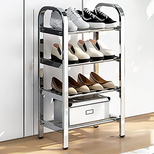 Mehrschichtiger tragbarer Schuhschrank zur Aufbewahrung,Edelstahl-Schuhregal,Metallregal für schmale Räume,verwendet in Wohnzimmer,Schlafzimmer,Dachboden,Korridor,Küche,Garten,Arbeitszimmer,Balkon