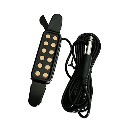 12-Loch-Clip-On-Sound-Pickup-Mikrofon-Draht-Verstärker-Lautsprecher Für Akustische E-Gitarren-Wandler Austausch des Gitarren-Tonabnehmers (Color : 02)