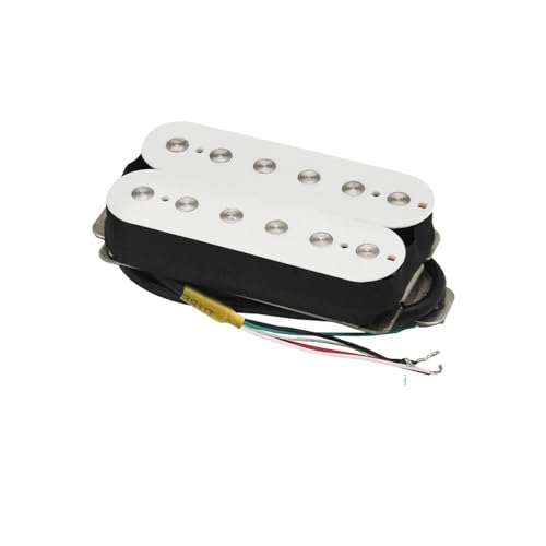 E-Gitarre Humbucker Pickup Double Coil Gitarrenzubehör e gitarren tonabnehmer (Color : White Bridge 15-16K)