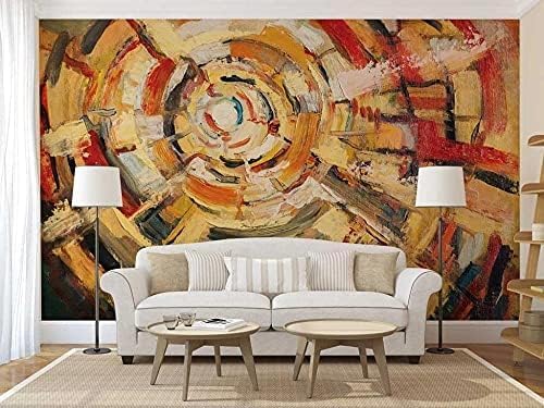 XLMING Abstraktes Kreisförmiges Muster Küche Esszimmer Arbeitszimmer Wohnzimmer TV Hintergrund Wand 3D Tapete-430cm×300cm