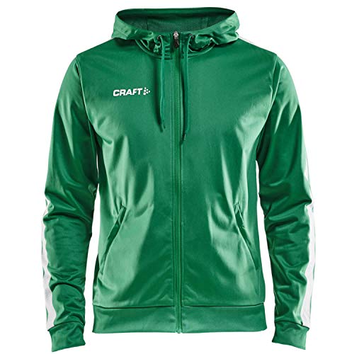 Craft Herren Kapuzenjacke Pro Control Hood Jacket 1906716 Team Green/White XL