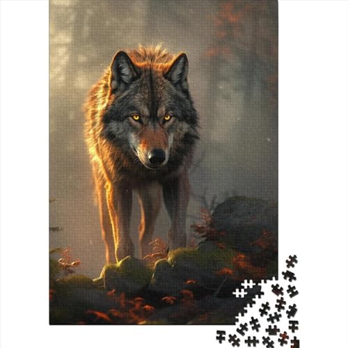 500 Teile für Erwachsene, schwierige Puzzles, Waldwolf-Puzzles für Erwachsene und Jugendliche von Wooden Puzzles für Erwachsene und Jugendliche, 52 x 38 cm