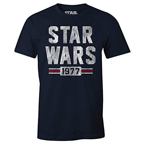 Star Wars Herren T-Shirt 1977 Distressed Baumwolle blau - XL