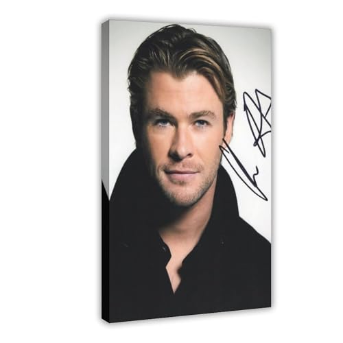 biegzc Photographie Signée Chris Hemsworth En Édition Limitée + Autogrammzertifikat, Leinwandposter, Wandkunst, Dekordruck, Gemälde für Wohnzimmer, Schlafzimmer, Dekoration, 30 x 45 cm