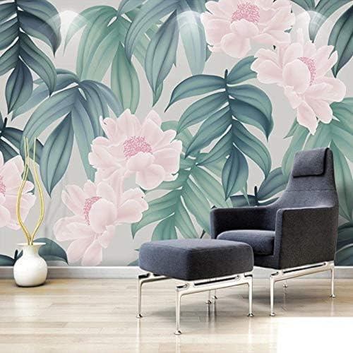 XLMING Tropische Pflanze Bananenblattblume 3D Tapeten Home Esszimmer Sofa Schlafzimmer Wohnzimmer TV Hintergrund-350cm×256cm