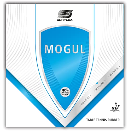 Sunflex Mogul Tischtennis-Belag | professioneller Allround Belag | ITTF zugelassen | hohe Kontrolle | für Einsteiger | 2,1mm Schwamm | rot