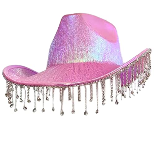 Yeselino Cowboyhut für die Braut, Strass, Cowboyhut, Junggesellinnenabschied, Cowgirl-Hut, Brautparty-Hut, Cowboyhut