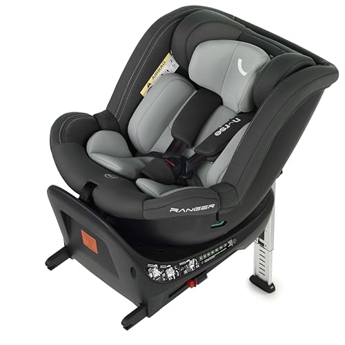 Nurse by Jané Ranger i-Size, Autositz von 40 bis 150 cm, um 360 Grad drehbar, Isofix und Stellfuß, Rückwärtsgang