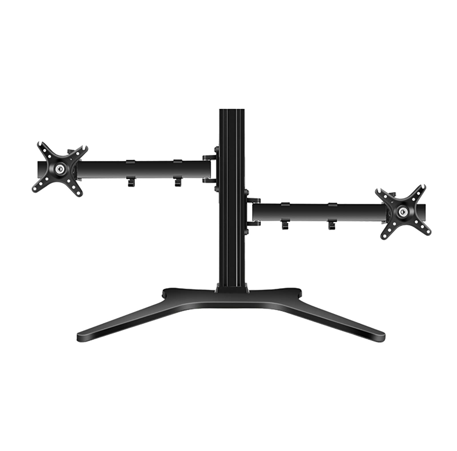 Universal-TV-Ständer mit Doppelbildschirm, Universal-Tisch-TV-Ständer mit U-förmigem Metallsockel, 90 ° Links-/Rechts-Rotation, Tisch-TV-Basis passend für 35,6-68,6 cm (14-27 Zoll) Fernseher (Farbe: