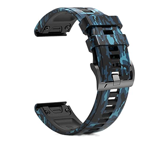 NEYENS 26 x 22 mm Uhrenarmband für Garmin Fenix 7X 6X 5X Plus 3HR Silikon-Leder-Schnellverschluss-Armband für Fenix 6 7 5 935 Watch, 26mm Fenix 5X 5XPlus, Achat