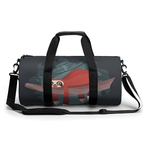 Faultier Sport Duffel Bag Sporttasche Reisetasche Handgepäck Tasche Schwimmtasche Weekender Bag 45x23x23cm