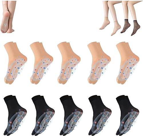 Tourmaline Ionic Body Shaping Stretch Socks-Rapid Detox & Tourmaline Ionic Body Shaping Stretch Socks,Negative Ions Shaping Elastic Socks (5*Skin Tone)