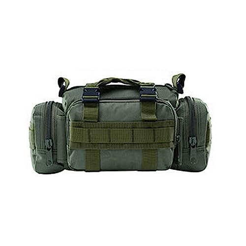 MEELYHOME Multifunktionale Angelausrüstungstasche, Ködertasche, Outdoor-Umhängetasche, Hüfttasche, große Kapazität, wasserdicht, Camping-Gürteltasche, Outdoor-Sportausrüstung, armee-grün