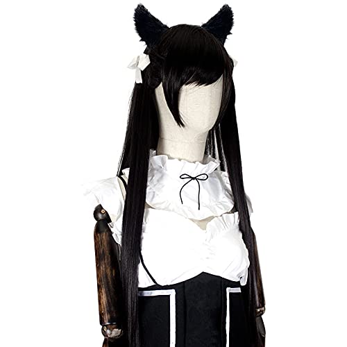 LINLINCD-Anime Coser Wig Hsiu Spiel Azur Lane Ijn Atago Black Cosplay Perücken Halloween Karneval Kostüm Teil Erwachsene Frauen Kunsthaar Perücken