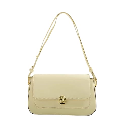 ohodhmnu Damen Tragetasche, stilvolle und vielseitige Schultertasche, Umhängetasche, PU, geeignet für jeden Anlass, weiß, 15.6 inches