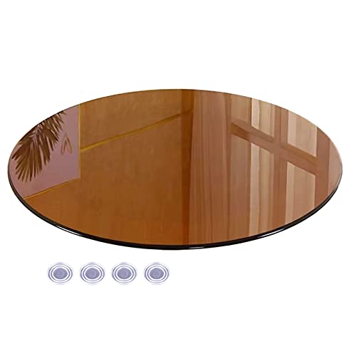 V3VOGUE Glasplatte Rund Tischplatte Wetterfest Gehärtetes Glas Für Esstisch 35 50 60 70 80cm, Outdoor Glastisch Einfach Zu Säubern, Round Glass Panel, Table Top, Tempered Glass DIY Table