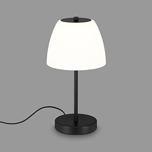 Briloner Leuchten - Tischleuchte, Tischlampe dimmbar, 5.5 Watt, 450 Lumen, 4000 Kelvin, Schwarz/Weiß, 180x350mm (DxH)