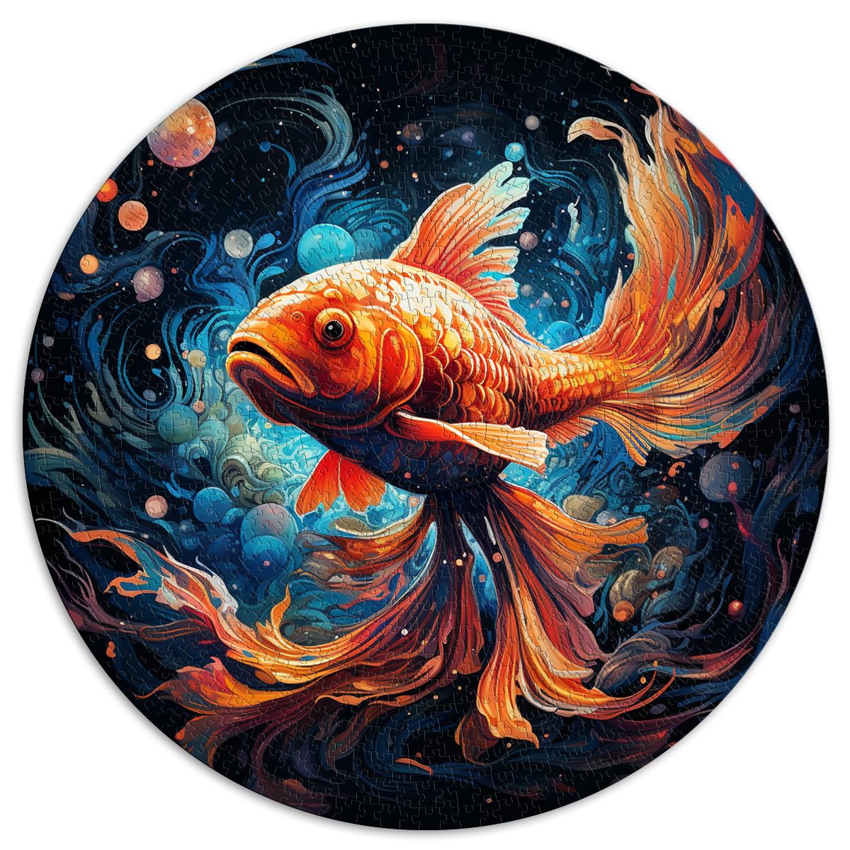 Puzzle Goldfisch 1000 Teile für Erwachsene, 26,5 x 26,5 Zoll, Puzzle-Geschenke, jedes Teil ist einzigartig – anspruchsvolles, unterhaltsames Familienspiel