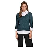 JdY Damen Jdyelanora L/S V-Neck Pullo. KNT Noos Strickpullover, Atlantic Deep/Detail:Melange, L EU