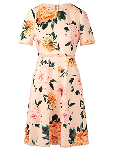 ApartFashion Damen Kleid, Apricot-multicolor, 36 EU