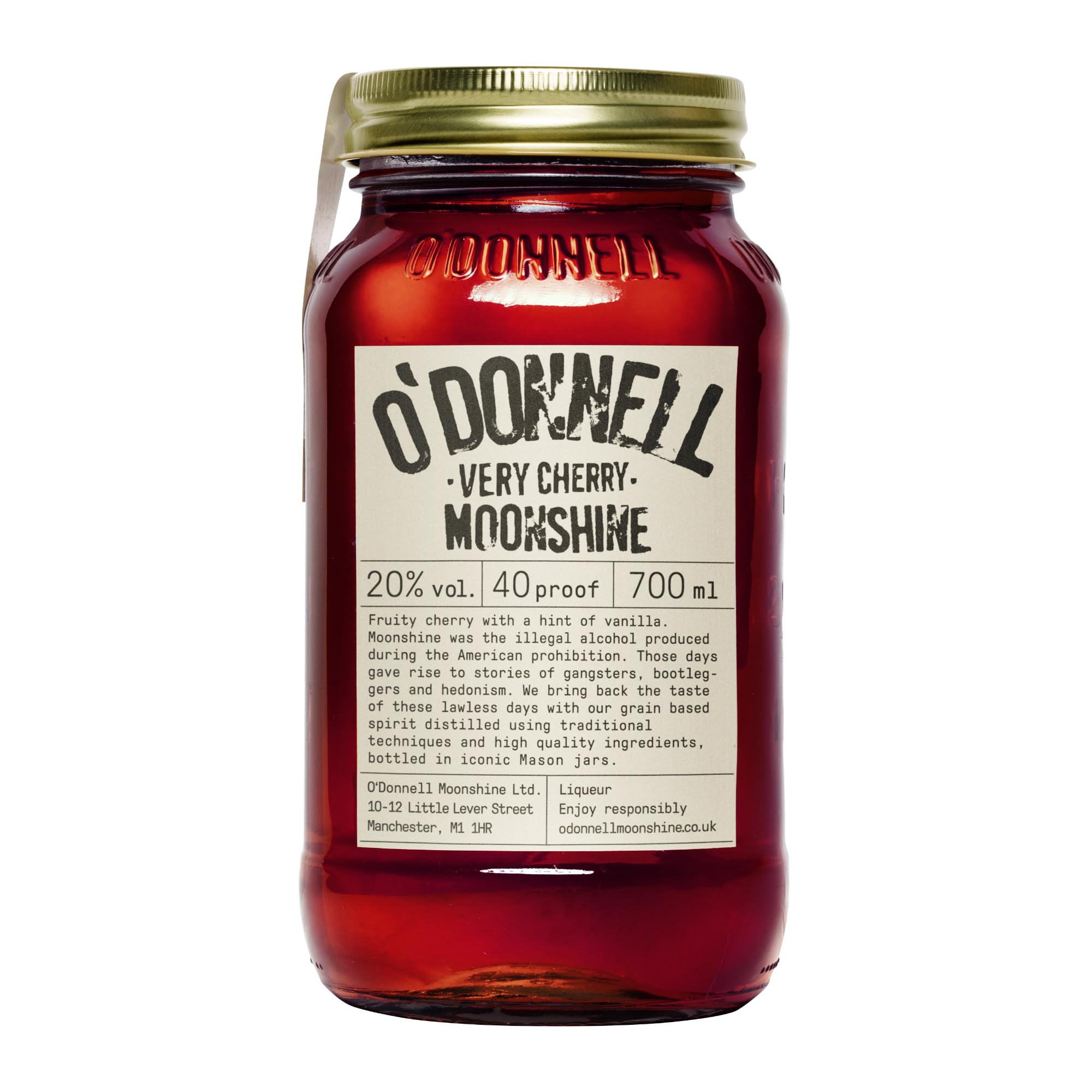 O'Donnell Moonshine VERY CHERRY Liqueur 20% Vol. 0,7l