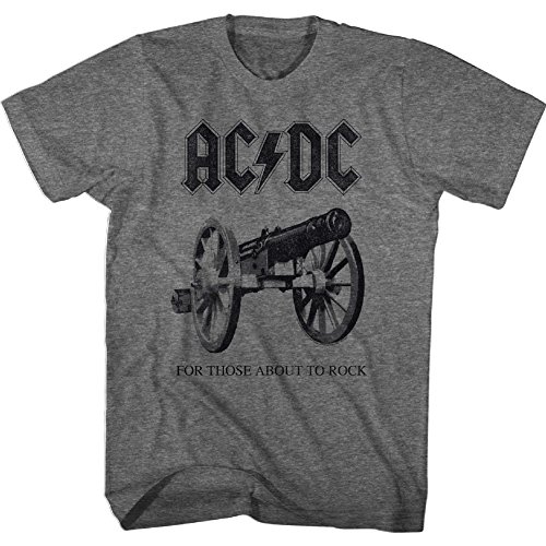 American Classics Unisex-Erwachsene ACDC About to Rock Again, kurzärmelig T-Shirt, Blickdicht, grau, XX-Large