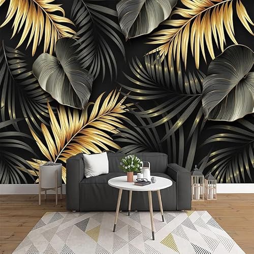 Handgemalte Botanische Wandkunst Blätter 3D Tapeten Wanddekoration Fototapete Sofas Wohnzimmer Wandbild Schlafzimmer-200cm×140cm