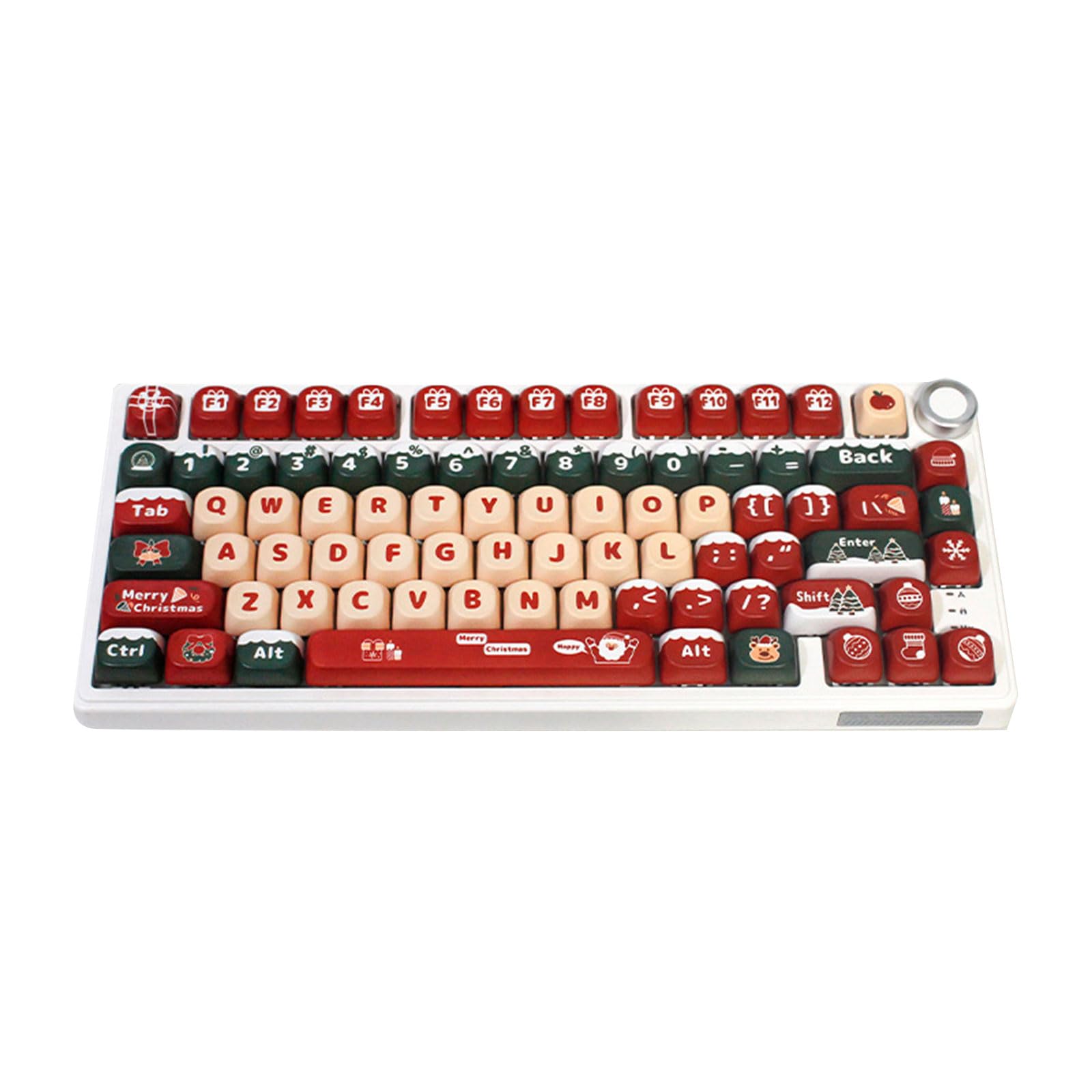 Mllepjdh 130 Tasten PBT Tastenkappen MOA Profil DYE SUB Tastenkappe Für 61/87/96/98/104/108 Mechanische Tastatur MerryChristmas Theme Tastenkappe Moa Profil Tastenkappen