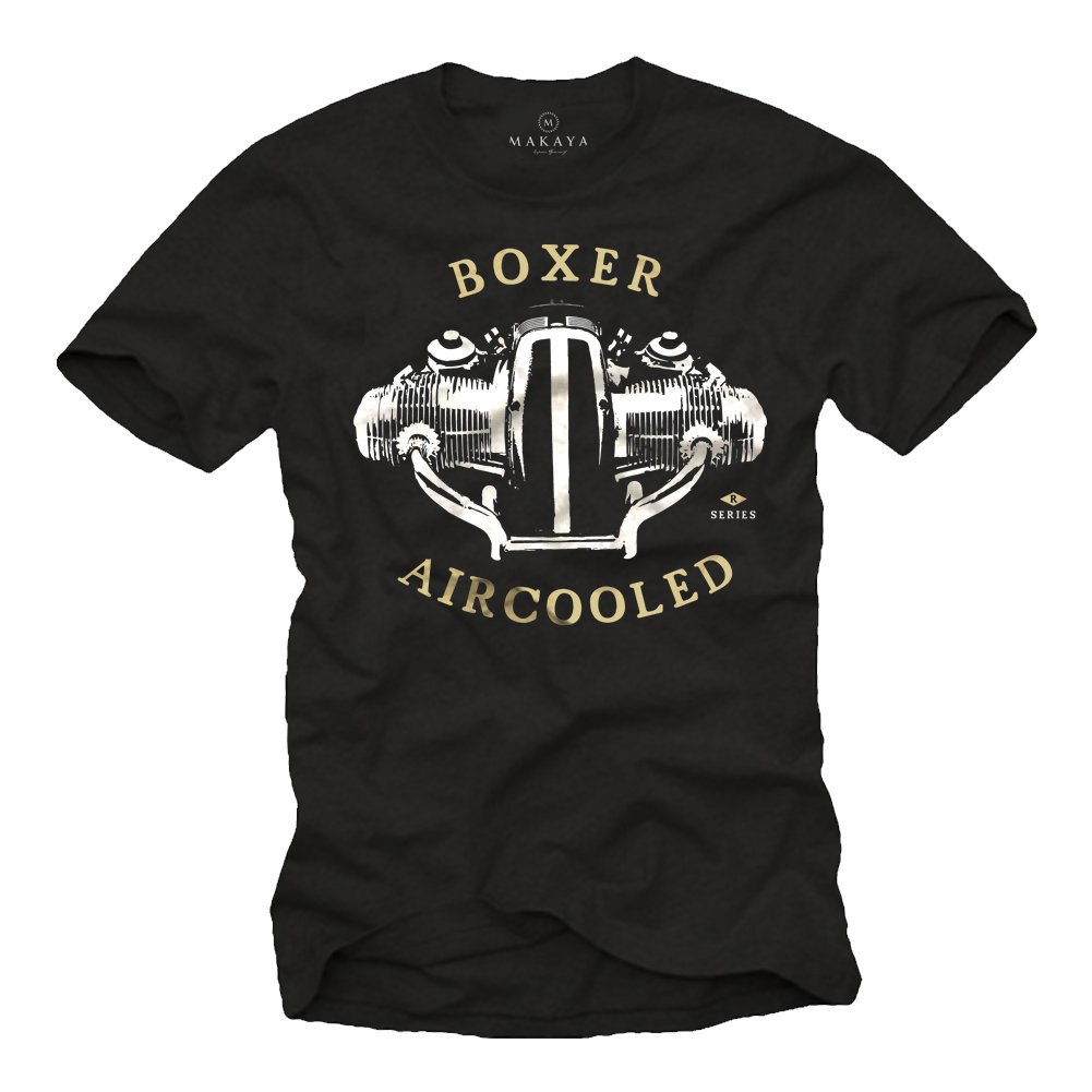 Motorrad T-Shirt für Männer - R100 Boxer Motor - Geschenke für Motorradfahrer Biker schwarz XXXXXL