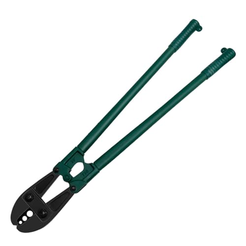 HYCHIKA Handpresse, 76,2 cm, 3 Hohlräume, 5/32 Zoll, 1/4 Zoll, 5/16 Zoll, Swaging Tool für Kupfer und Aluminium, ovale Hülsen und Anschlaghülsen, Drahtseil-Crimpwerkzeug, Propress Swage Werkzeug,