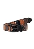 Cipo & Baxx Herren Gürtel Robust Design Ledergürtel Belt CG104 Taba 100