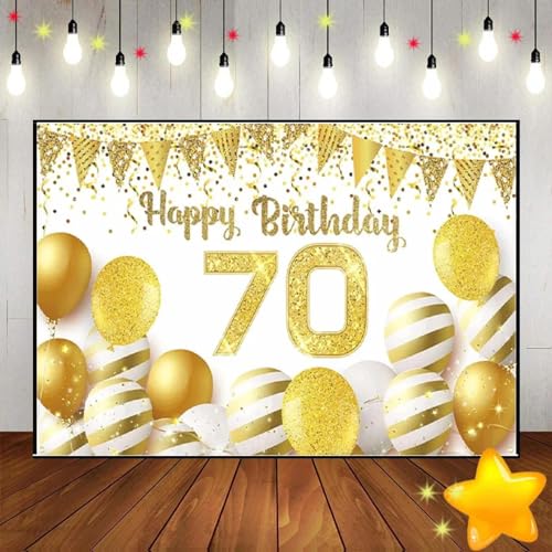 Alles Gute zum 70. Geburtstag Kuste Hintergrund Hintergrund Ballon Fotografie Kulissen Süß Foto Party Dekoration Prinz Mädchen Jung Spiel 210X150cm