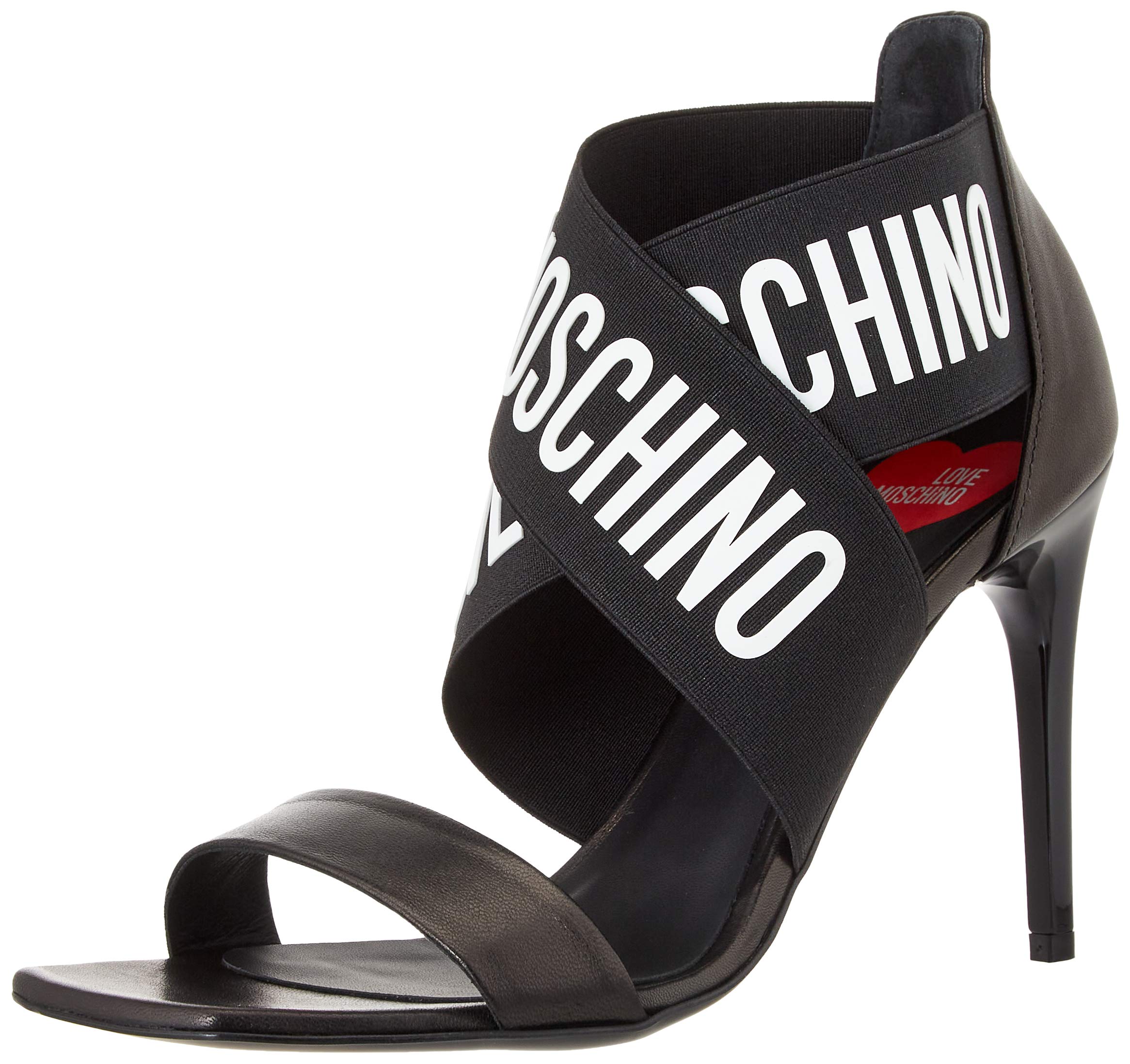 Love Moschino Damen, Sandali da Donna, Collezione Primavera Estate 2021 Sandalen, Schwarz, 41 EU