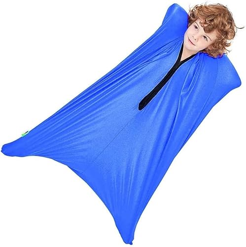 Body Sock Sensory Kids für Kinder mit Verarbeitungsstörungen für Kinder, Autismus, beruhigendes Spielzeug, blau, XL/X-Large-74 x 165 cm