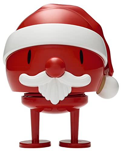 Hoptimist Santa Klaus Bumble Weihnachts-Schreibtischspielzeug im klassischen skandinavischen Design (Bumble, Rot, Medium)